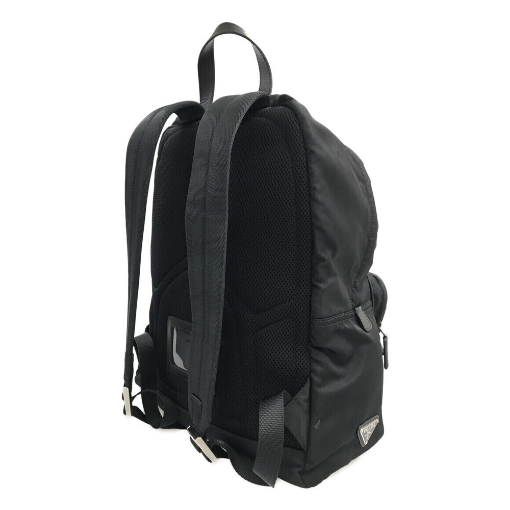 Prada Backpack Nylon Black Saffiano Leather Re